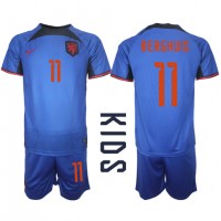 Nederländerna Steven Berghuis #11 Replika babykläder Bortaställ Barn VM 2022 Kortärmad (+ korta byxor)